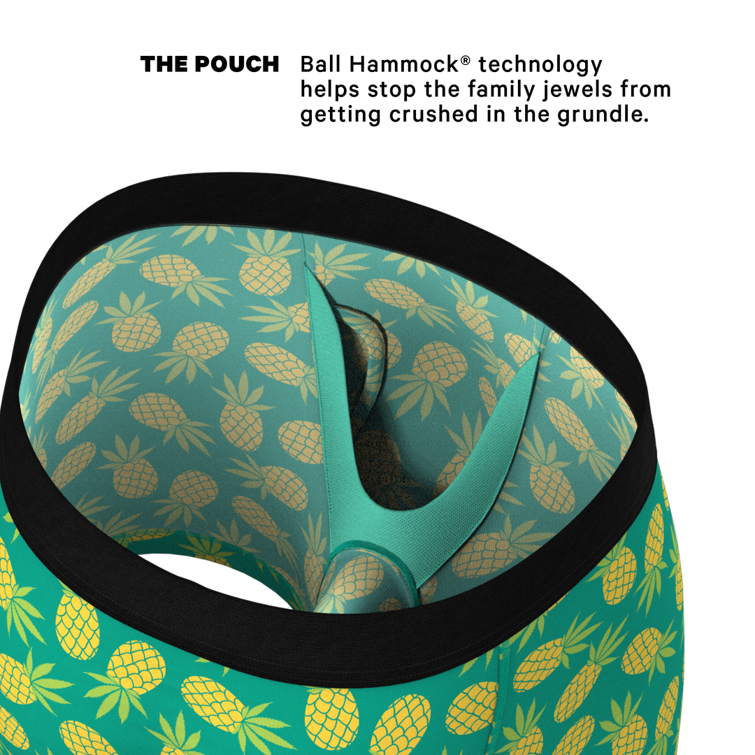 Shinesty "Pineapple Express" Tropical Ball Hammock® Pouch Boxer Briefs with Fly