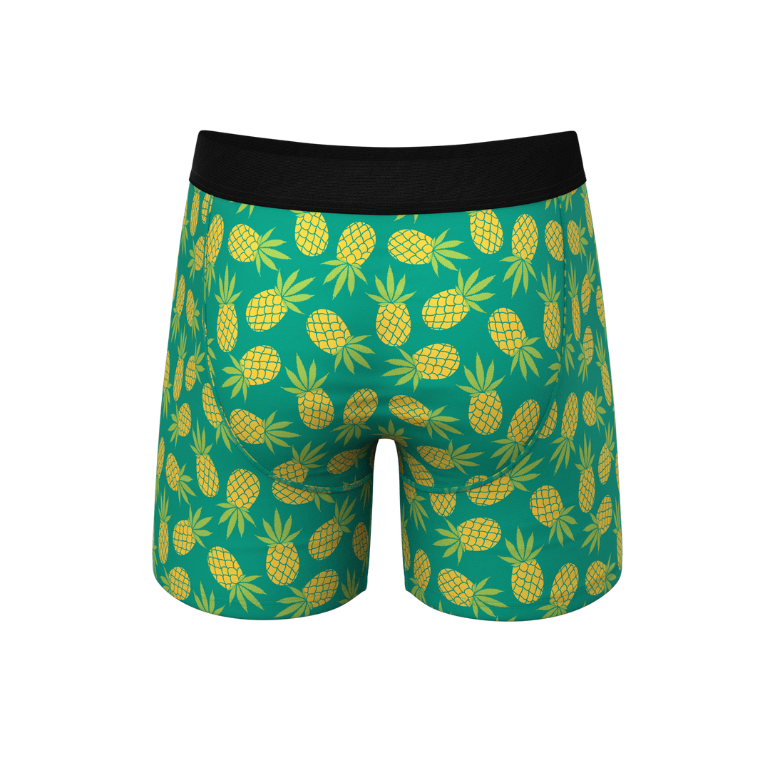 Shinesty "Pineapple Express" Tropical Ball Hammock® Pouch Boxer Briefs with Fly
