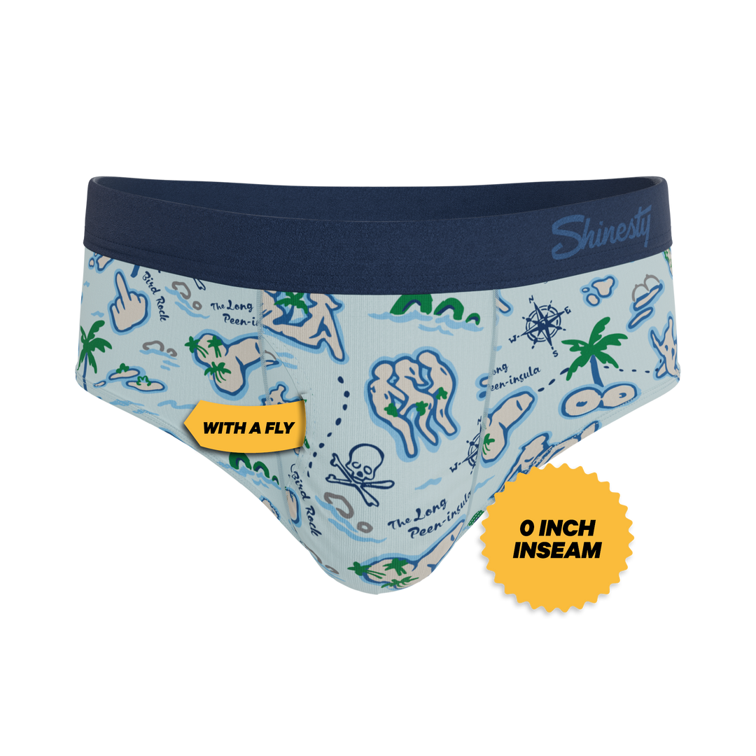 Shinesty The Pirates Booty naughty map Ball Hammock briefs – funny novelty brief underwear