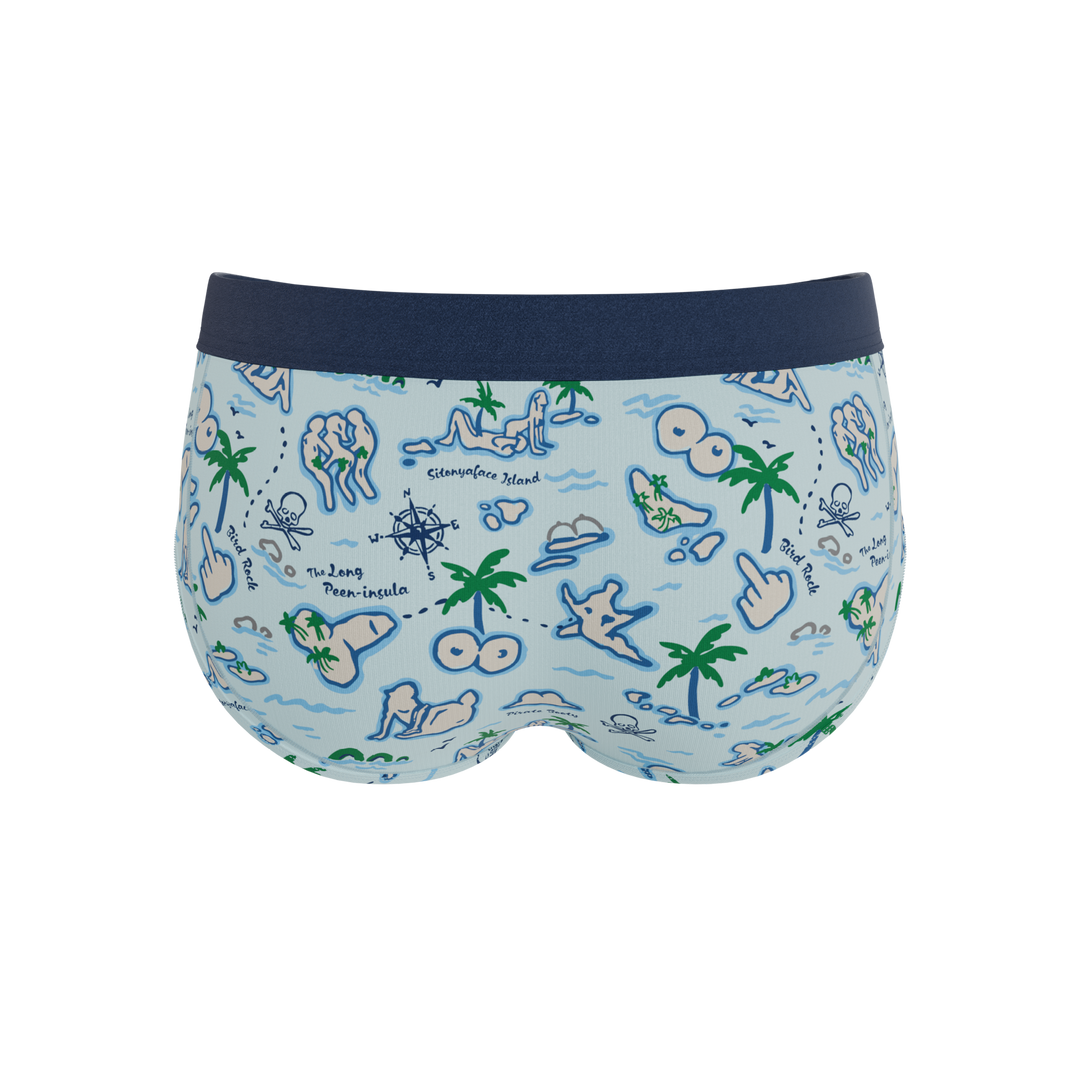 Shinesty The Pirates Booty naughty map Ball Hammock briefs – funny novelty brief underwear