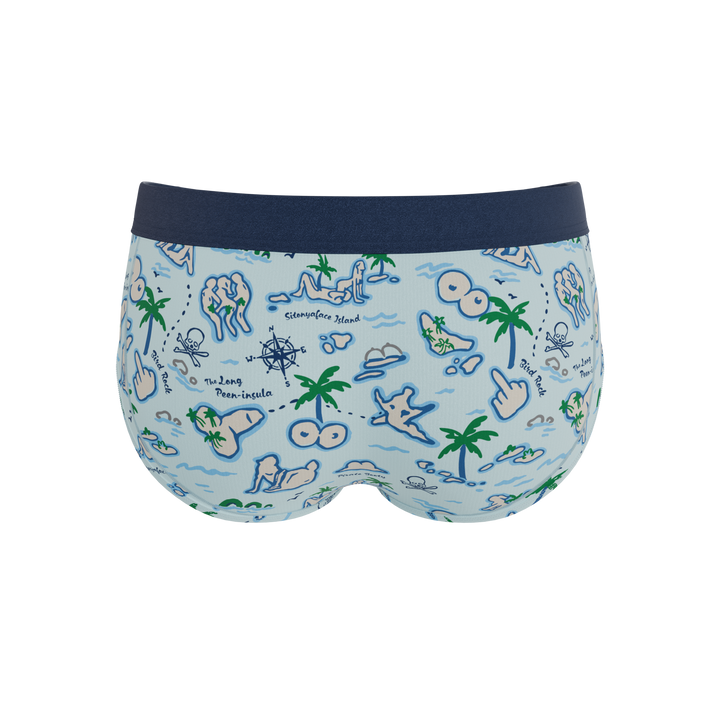 Shinesty The Pirates Booty naughty map Ball Hammock briefs – funny novelty brief underwear