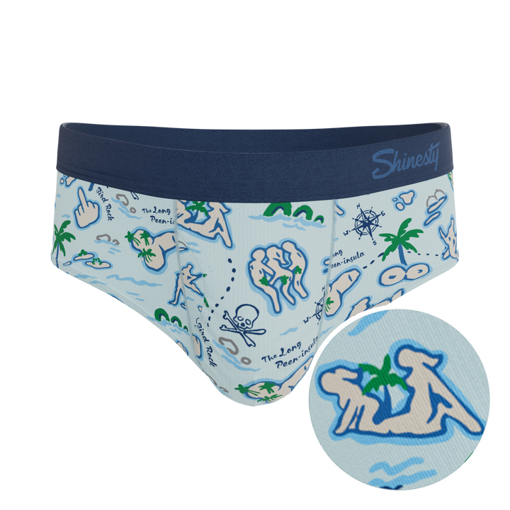 Shinesty The Pirates Booty naughty map Ball Hammock briefs – funny novelty brief underwear