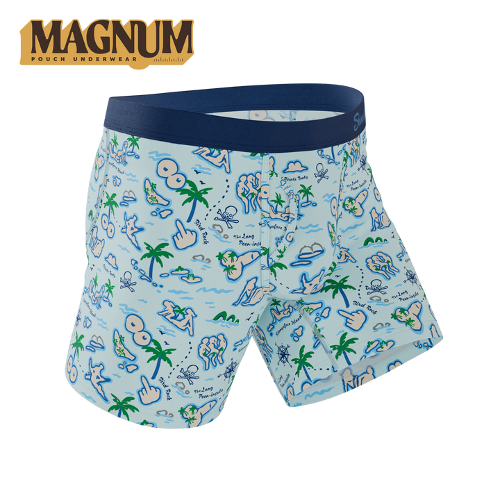 Shinesty The Pirates Booty naughty map Ball Hammock Magnum boxer briefs – big pouch underwear