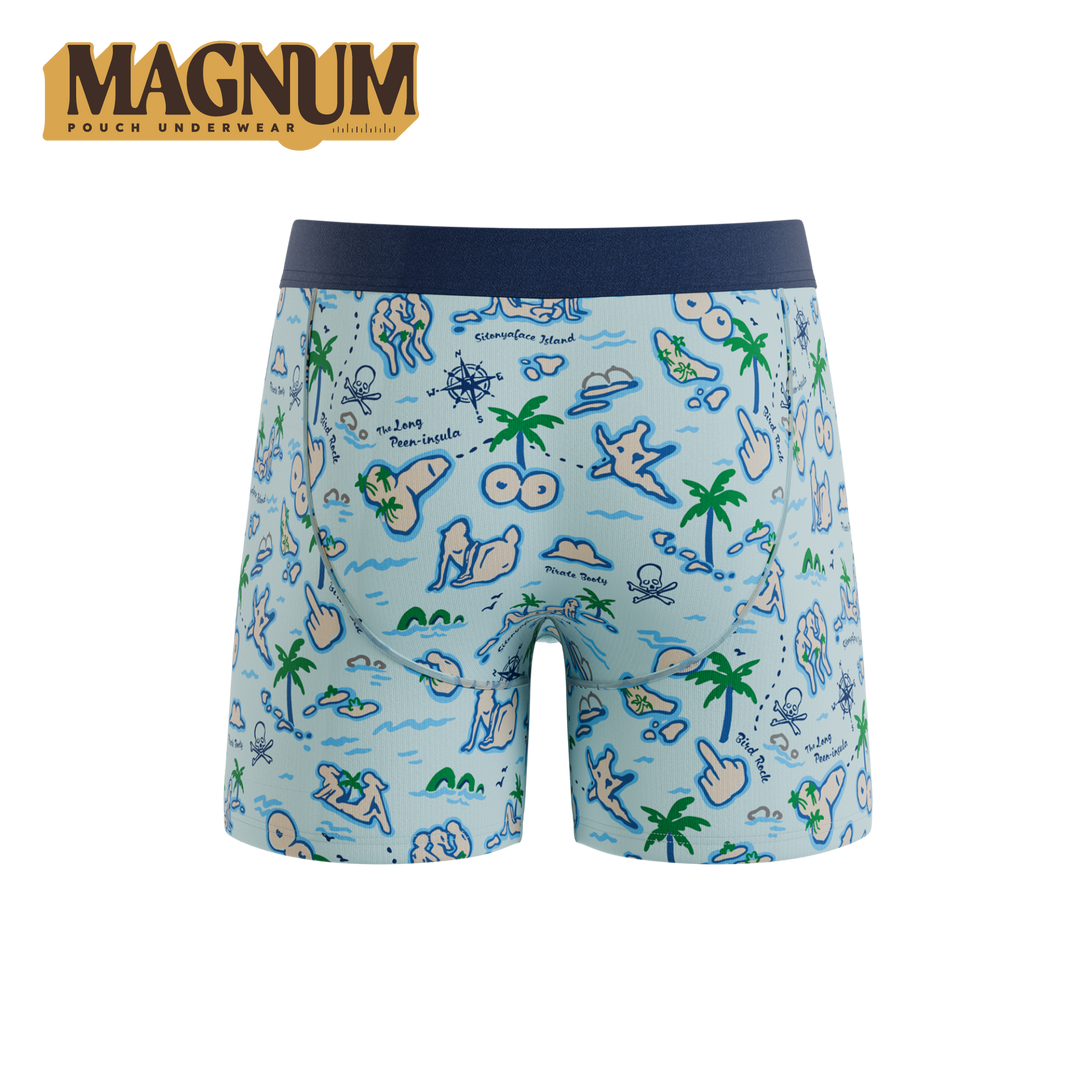 Shinesty The Pirates Booty naughty map Ball Hammock Magnum boxer briefs – big pouch underwear