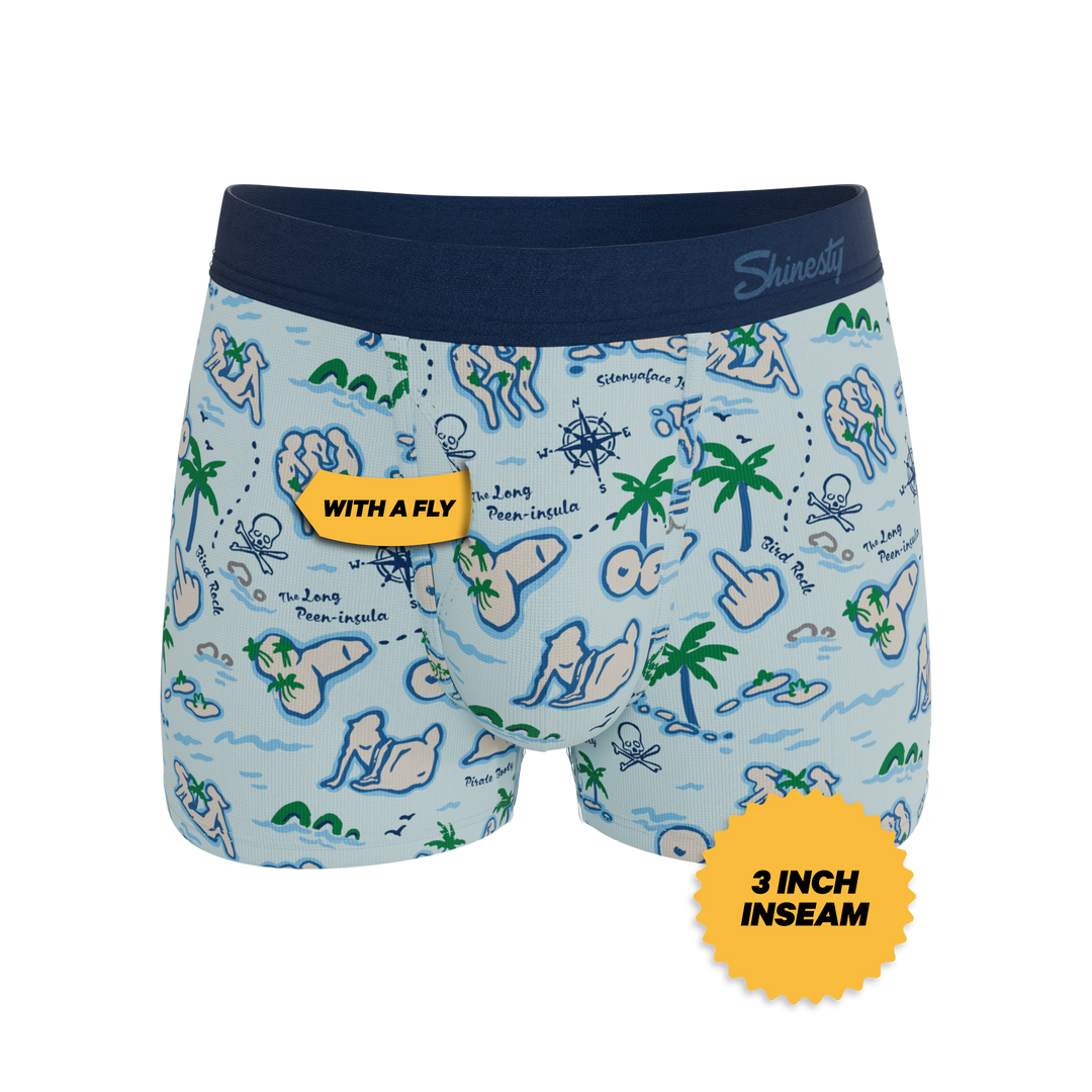 Shinesty The Pirates Booty naughty map Ball Hammock trunks – funny pirate trunk underwear