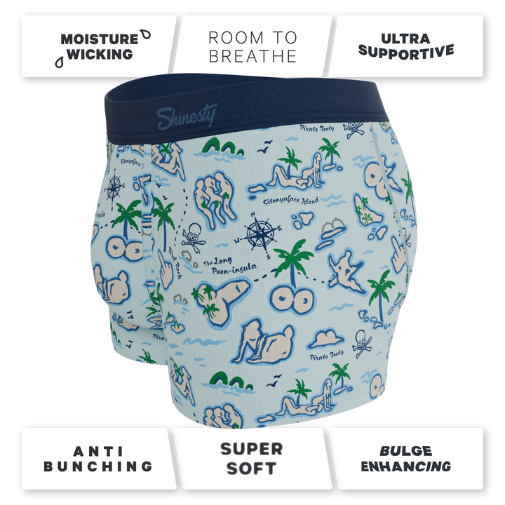 Shinesty The Pirates Booty naughty map Ball Hammock trunks – funny pirate trunk underwear