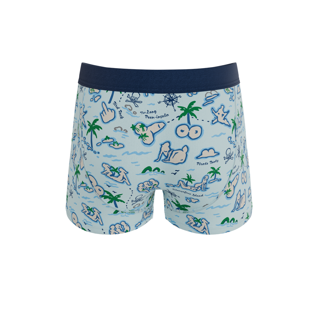 Shinesty The Pirates Booty naughty map Ball Hammock trunks – funny pirate trunk underwear