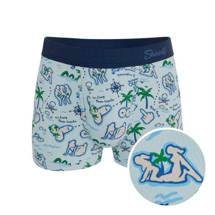 Shinesty The Pirates Booty naughty map Ball Hammock trunks – funny pirate trunk underwear