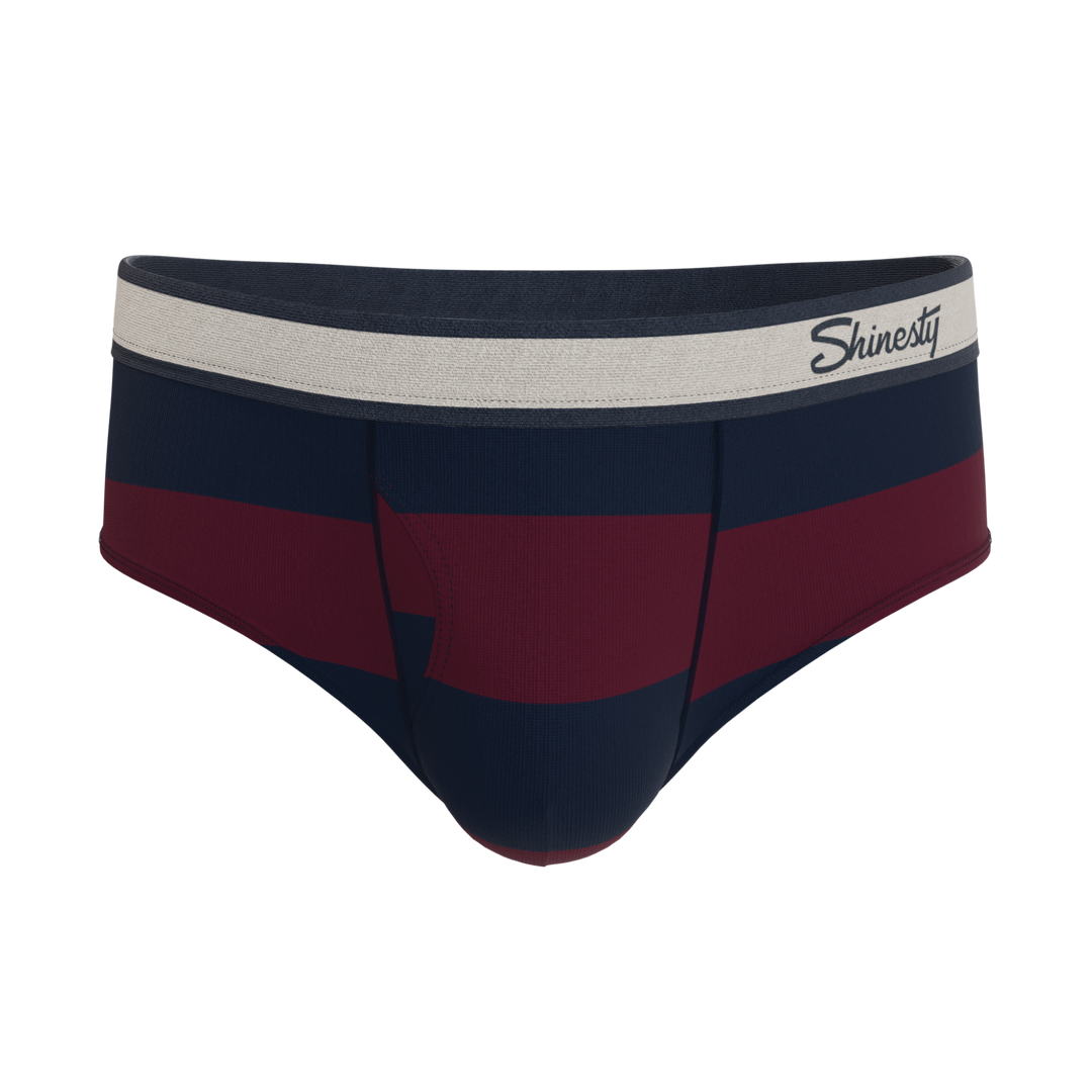 Shinesty The Pitch rugby stripe Ball Hammock pouch underwear briefs – men's rugby stripe brief