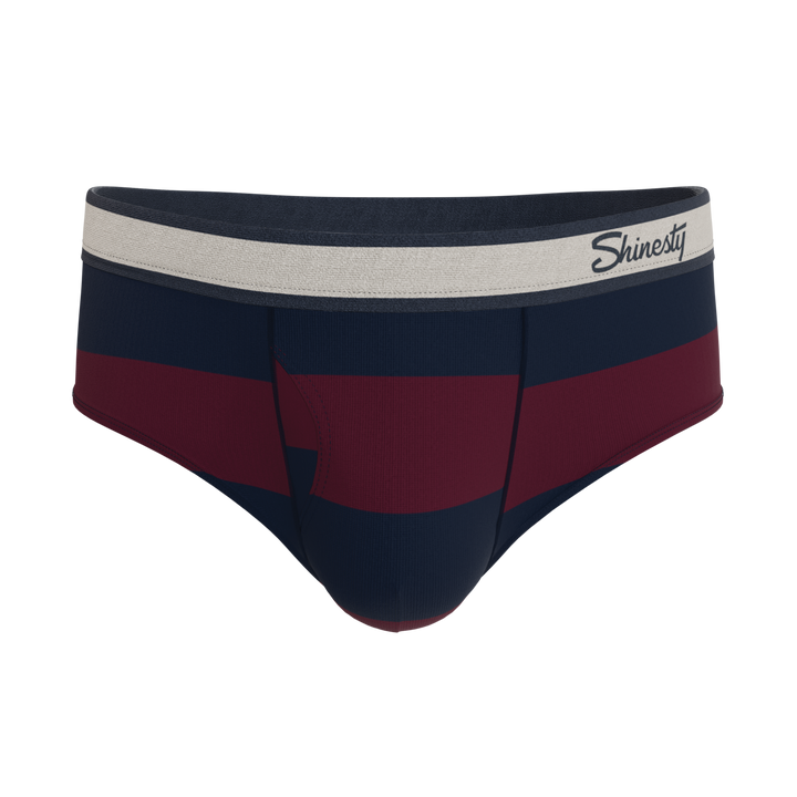 Shinesty The Pitch rugby stripe Ball Hammock pouch underwear briefs – men's rugby stripe brief