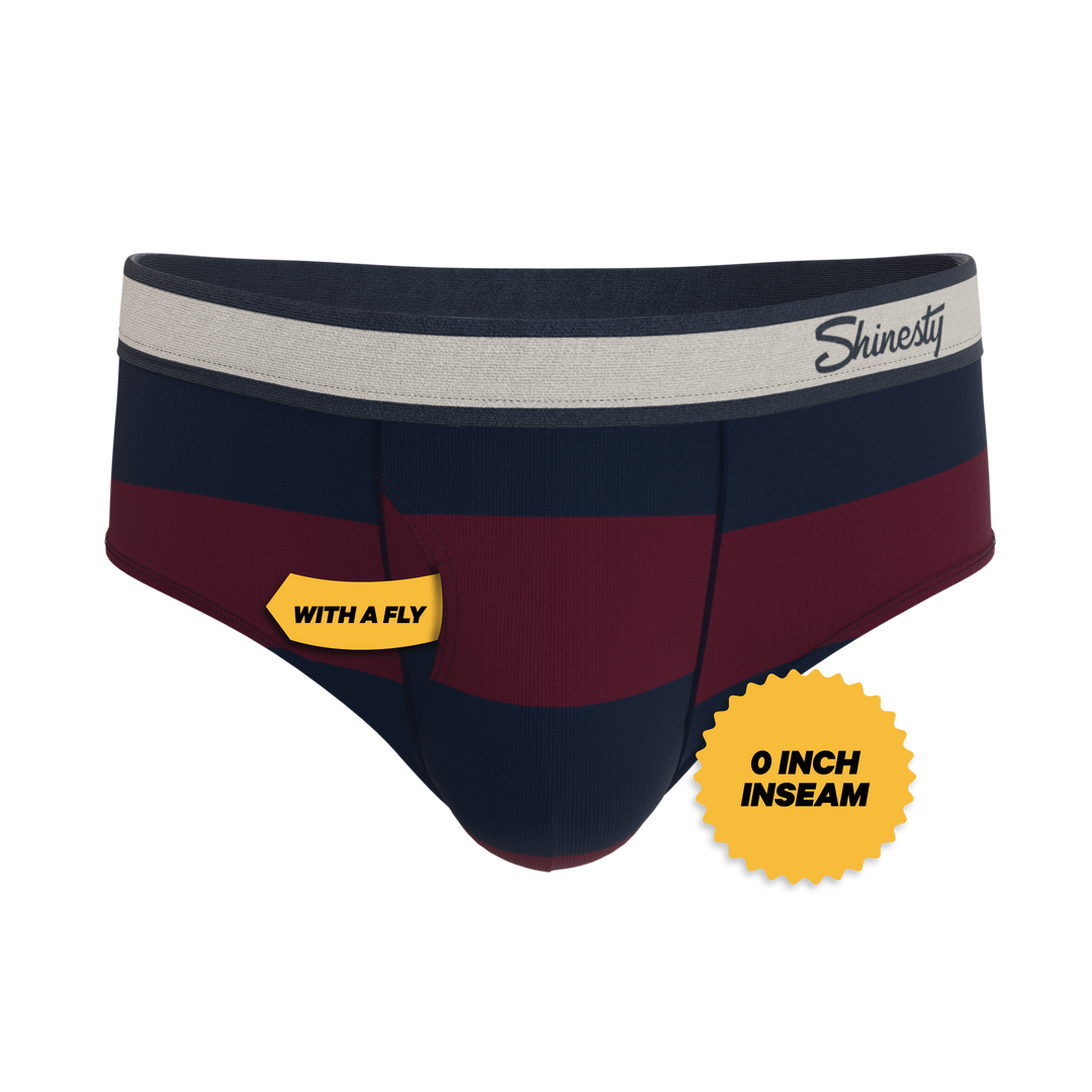 Shinesty The Pitch rugby stripe Ball Hammock pouch underwear briefs – men's rugby stripe brief