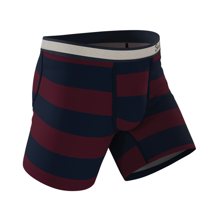 Shinesty The Pitch rugby stripe Ball Hammock pouch underwear – men's rugby stripe boxer briefs