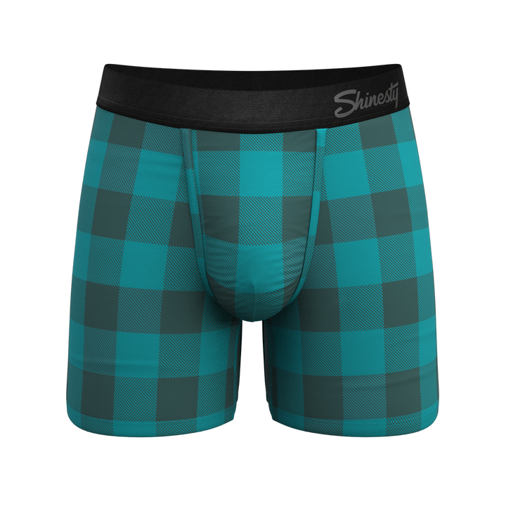 The Plaid And Simple Green Buffalo Check Ball Hammock® Pouch Underwear