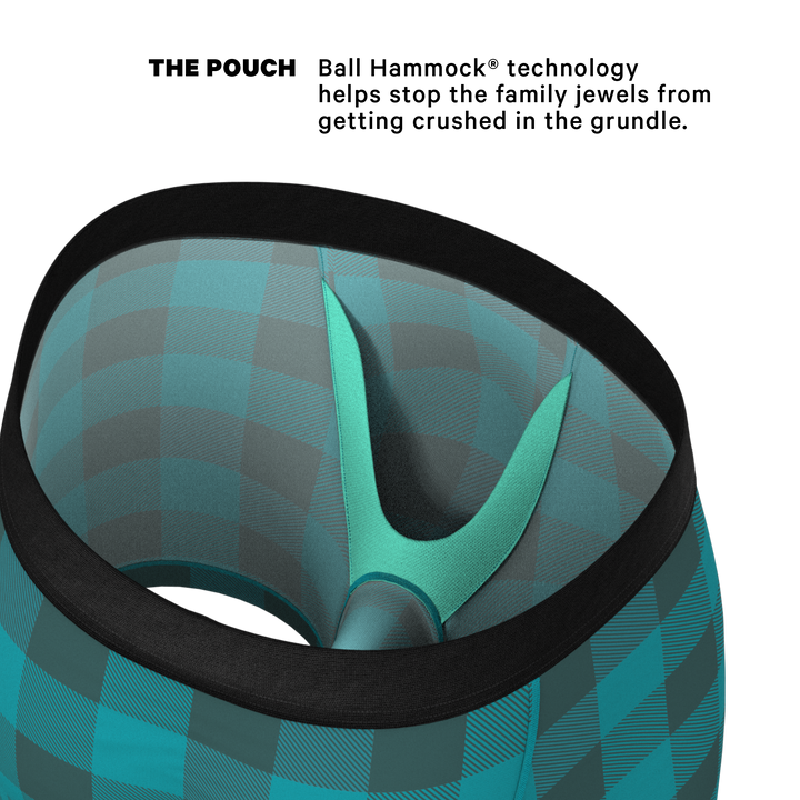 The Plaid And Simple Green Buffalo Check Ball Hammock® Pouch Underwear