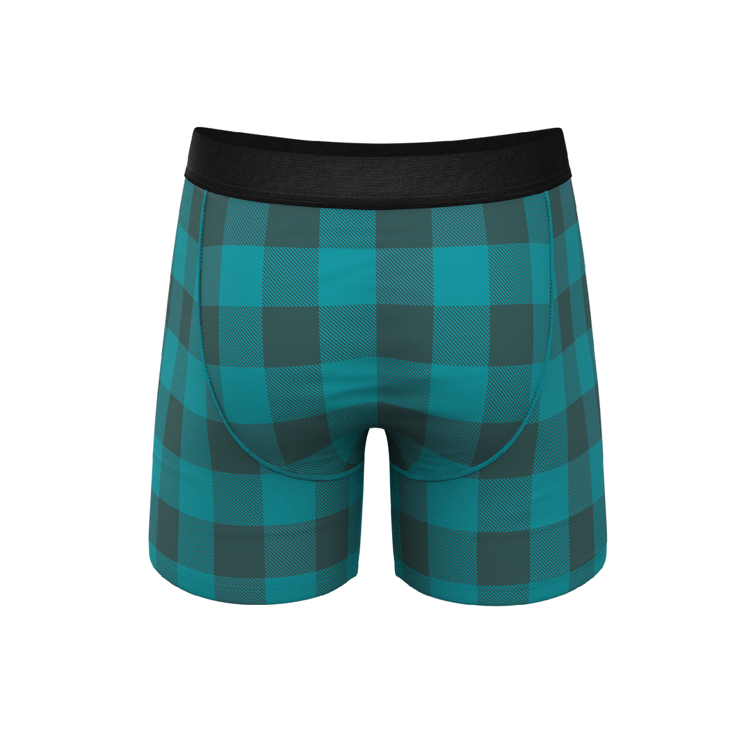 The Plaid And Simple Green Buffalo Check Ball Hammock® Pouch Underwear