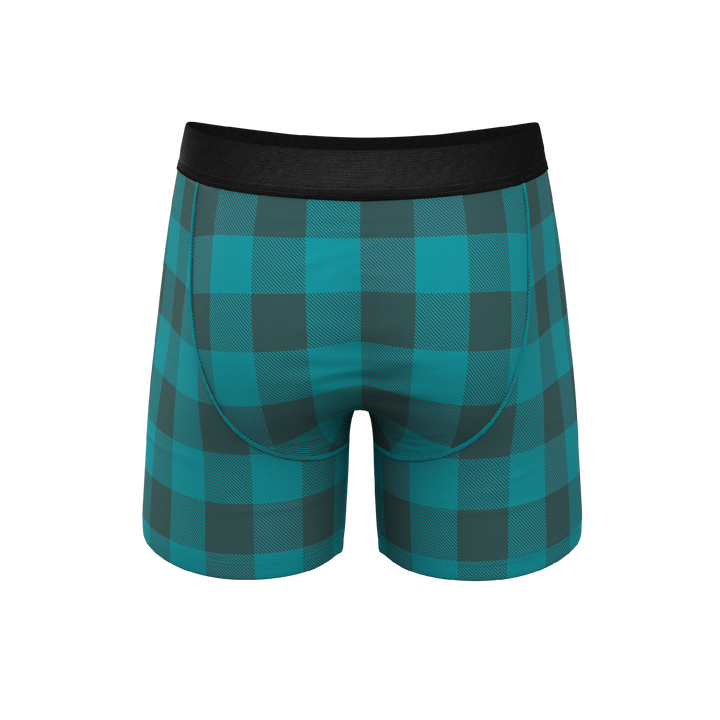 The Plaid And Simple Green Buffalo Check Ball Hammock® Pouch Underwear