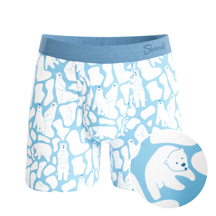 The Polar Polka | Polar Bear Scene Ball Hammock® Pouch Underwear With Fly