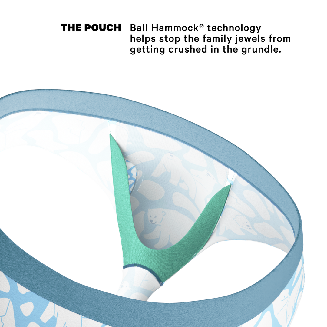 The Polar Polka | Polar Bear Scene Ball Hammock® Pouch Underwear Briefs