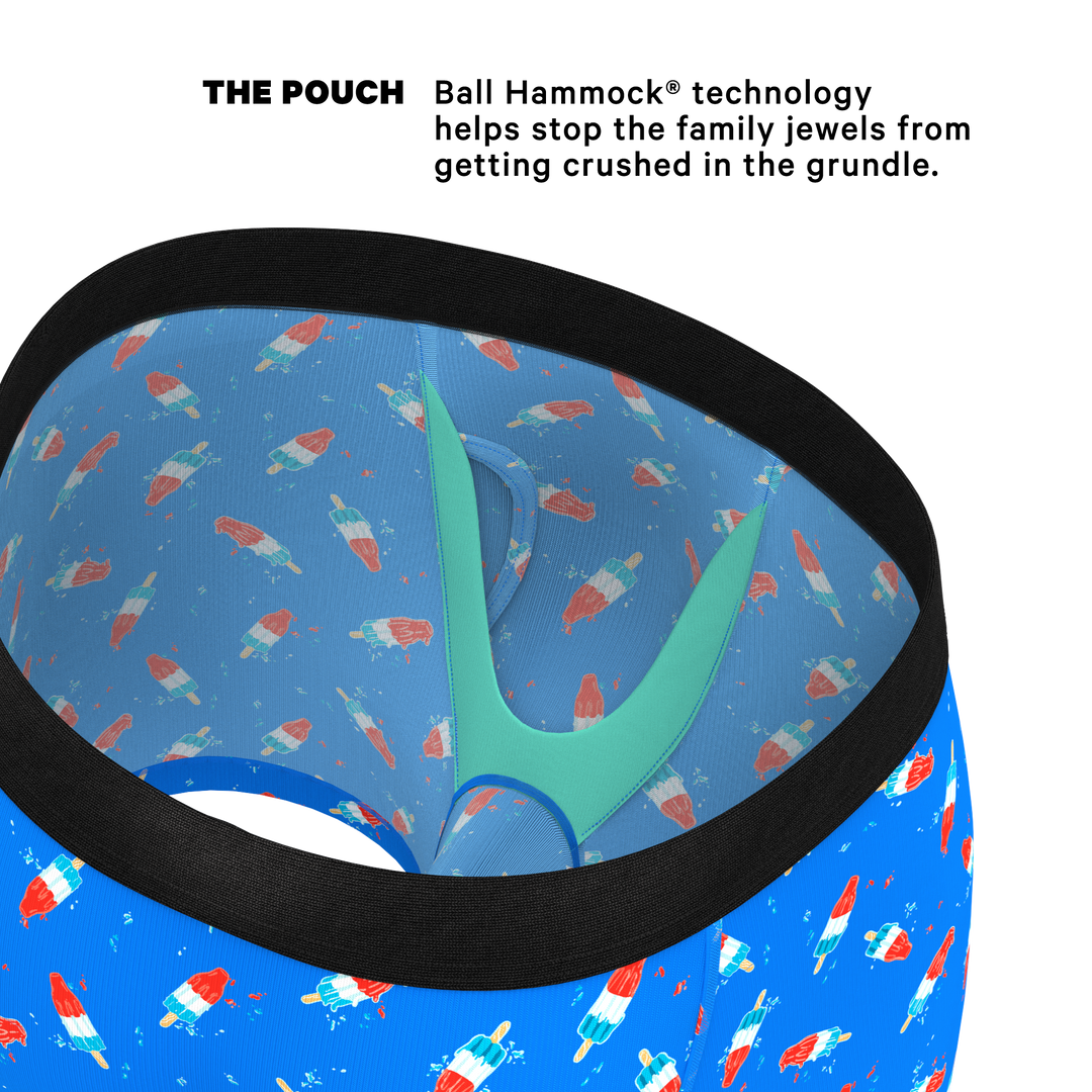 Shinesty The Popsicle Stick USA Popsicle Ball Hammock® Pouch Boxer Brief with Fly