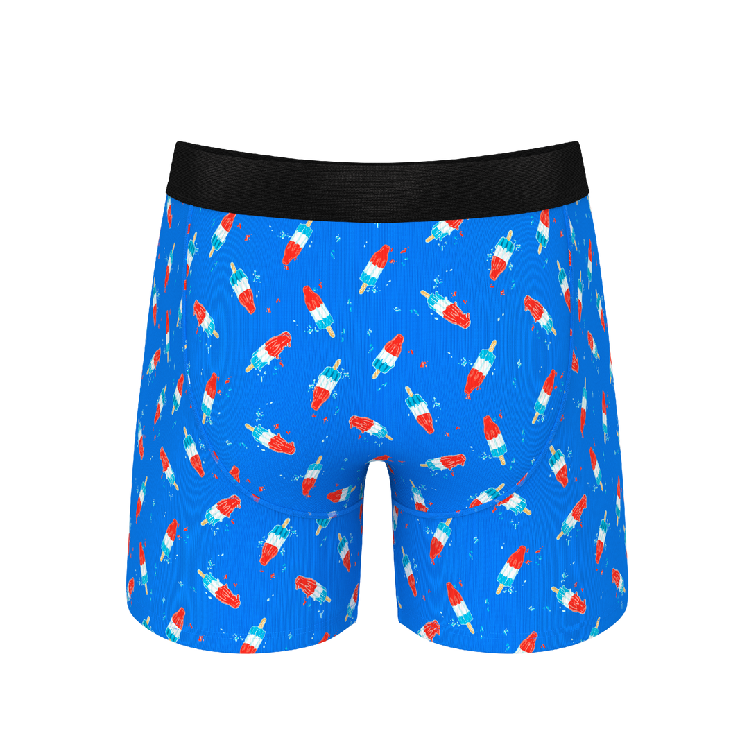 Shinesty The Popsicle Stick USA Popsicle Ball Hammock® Pouch Boxer Brief with Fly