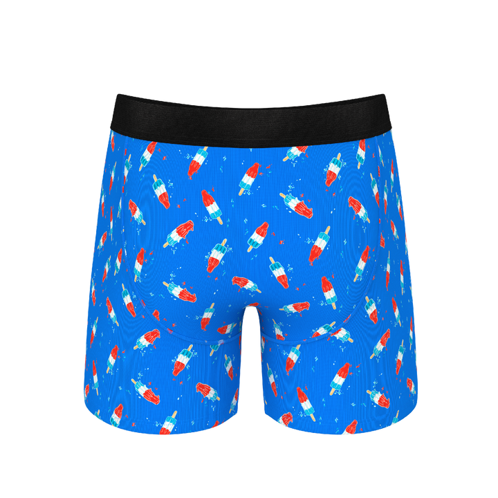 Shinesty The Popsicle Stick USA Popsicle Ball Hammock® Pouch Boxer Brief with Fly