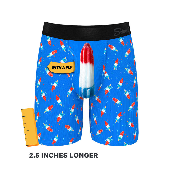 The Popsicle Stick Apex | USA Popsicle Long Leg Ball Hammock® Pouch Underwear With Fly