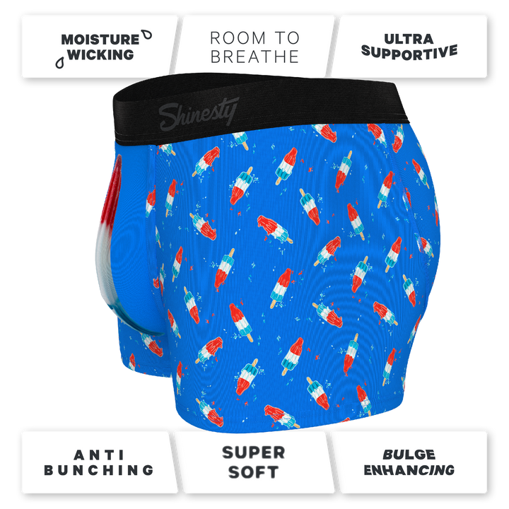 Shinesty "The Popsicle Stick Apex" USA Popsicle Ball Hammock® Pouch Trunks Underwear