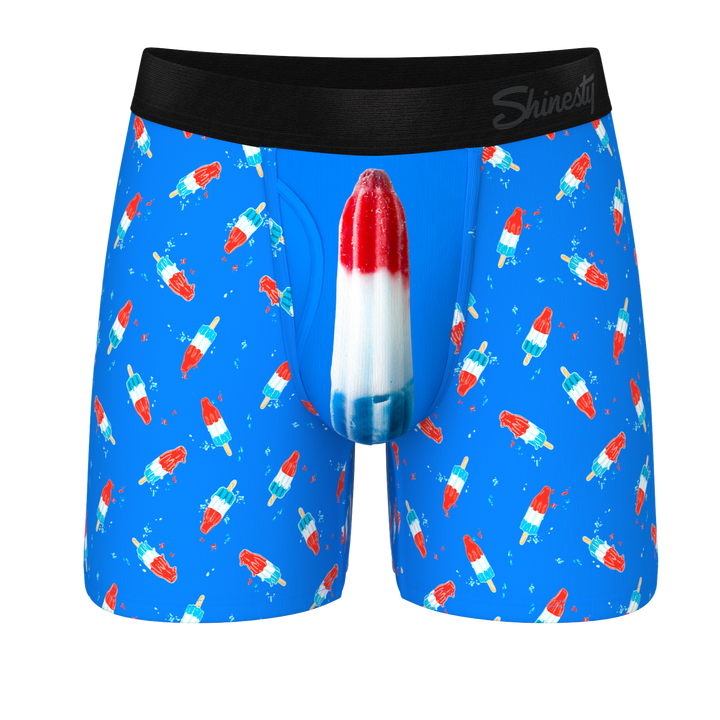 Shinesty The Popsicle Stick USA Popsicle Ball Hammock® Pouch Boxer Brief with Fly