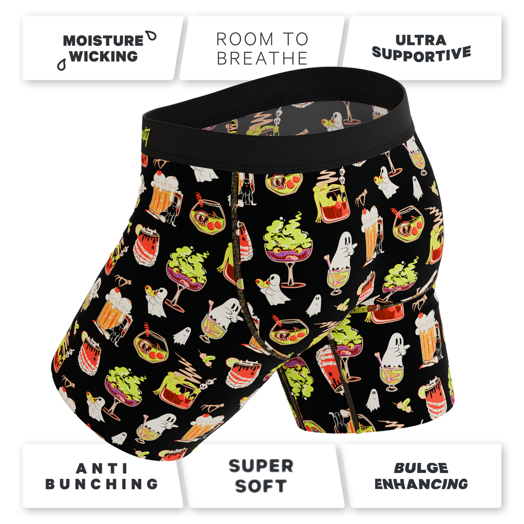 Shinesty The Potions Pub Halloween cocktail Ball Hammock long leg underwear with fly – Halloween long leg boxer