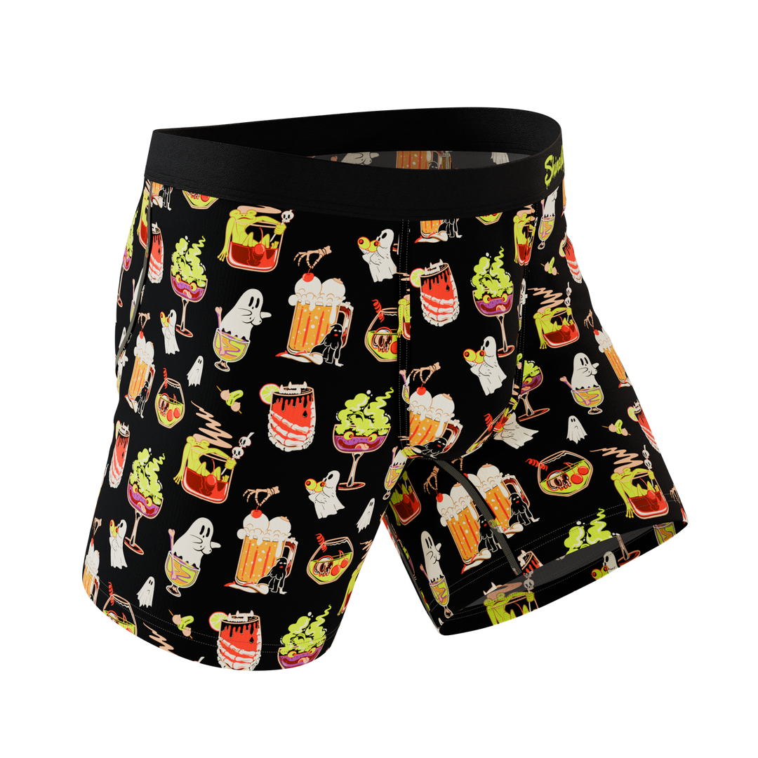 Shinesty The Potions Pub Halloween cocktail Ball Hammock pouch underwear – men's Halloween print boxer briefs