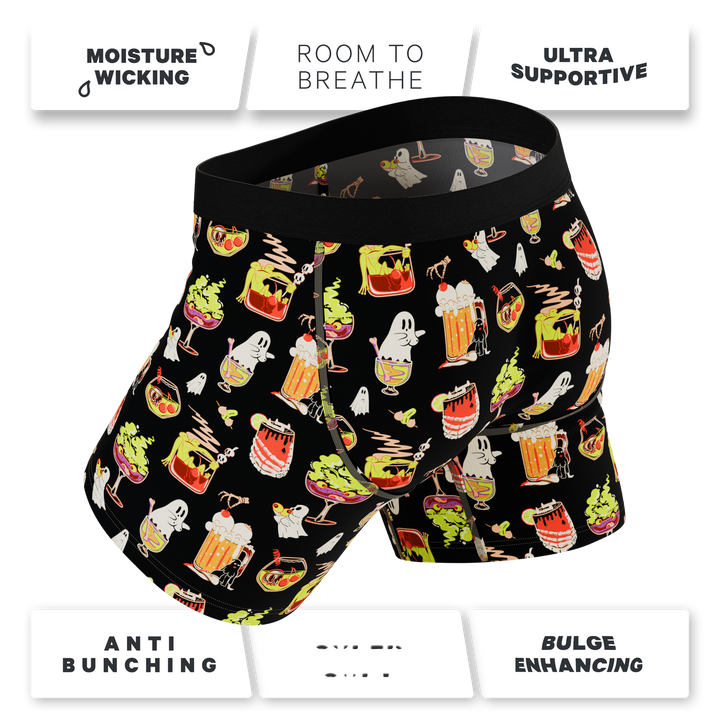 Shinesty The Potions Pub Halloween cocktail Ball Hammock pouch underwear – men's Halloween print boxer briefs