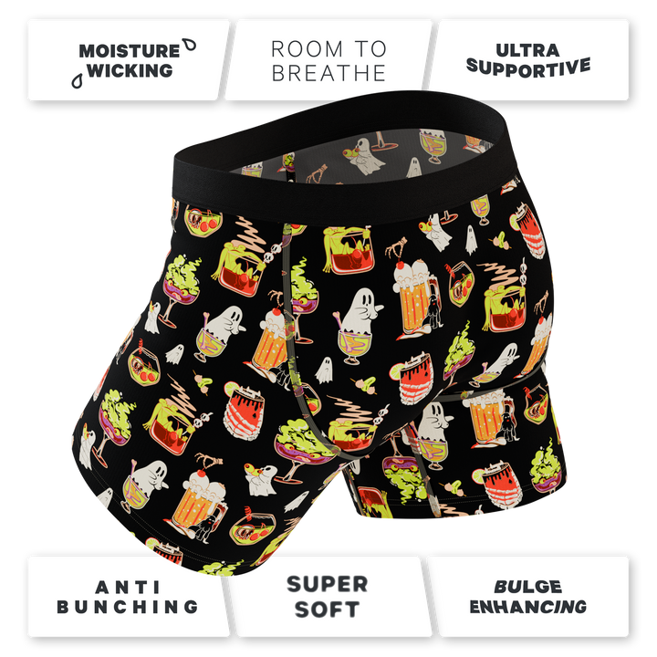 Shinesty The Potions Pub Halloween cocktail Ball Hammock underwear with fly – men's Halloween fly boxer