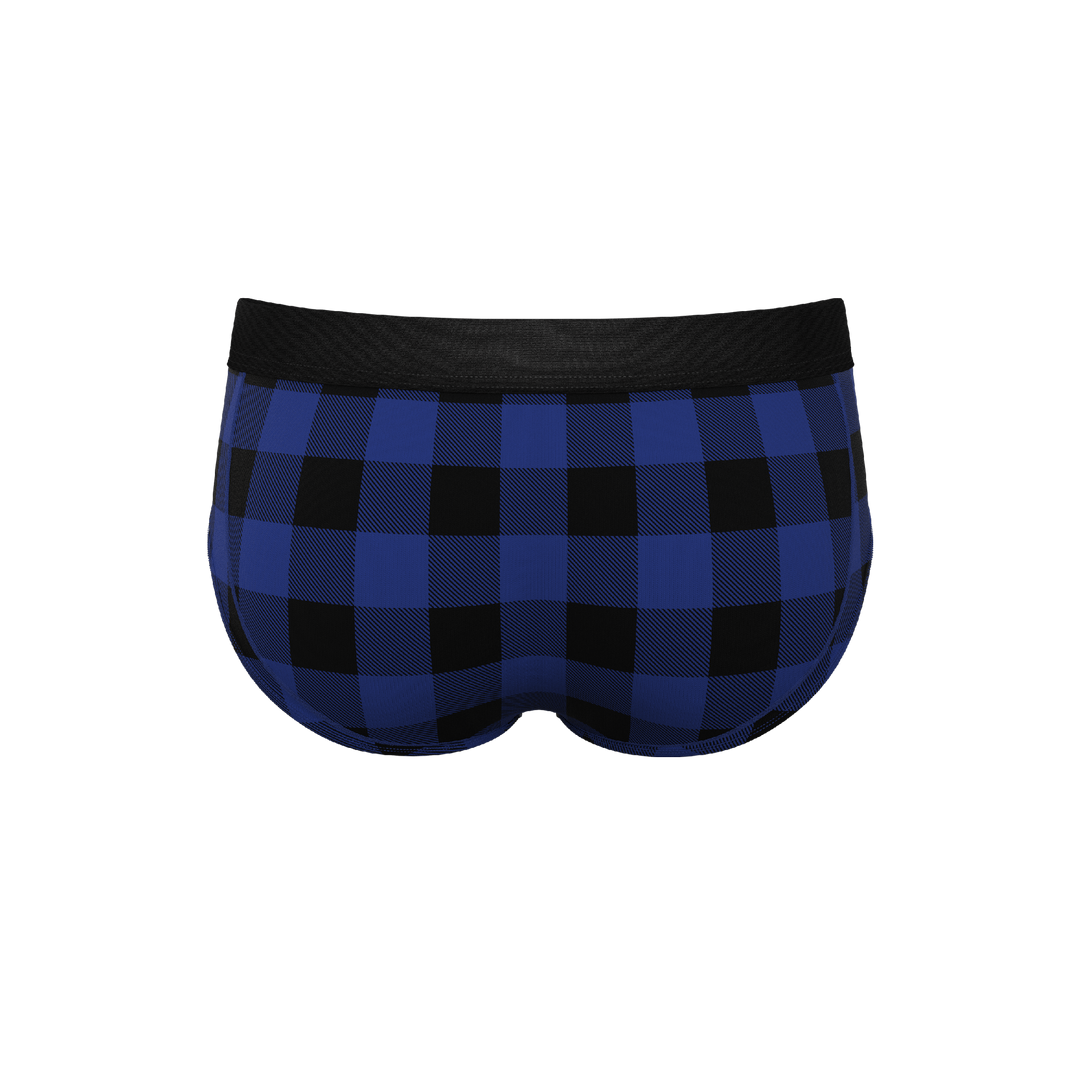 The Precious Plums Blue Plaid Ball Hammock® Pouch Underwear Briefs