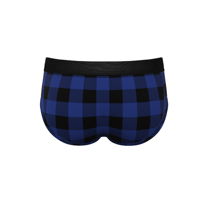 The Precious Plums Blue Plaid Ball Hammock® Pouch Underwear Briefs
