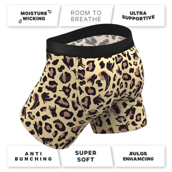 Shinesty "Primal Passion" Naughty Cheetah Print Ball Hammock® Pouch Underwear
