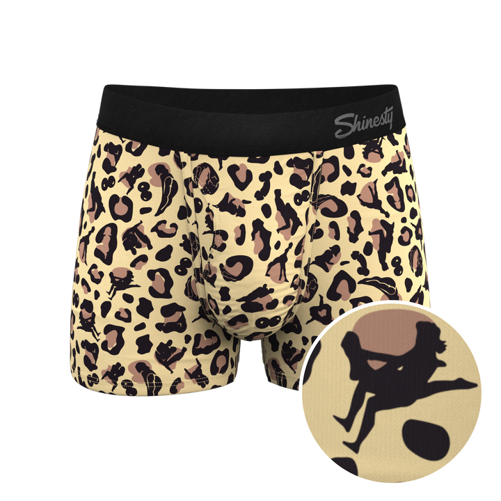 The Primal Passion: Naughty Cheetah Print Ball Hammock® Pouch Trunks