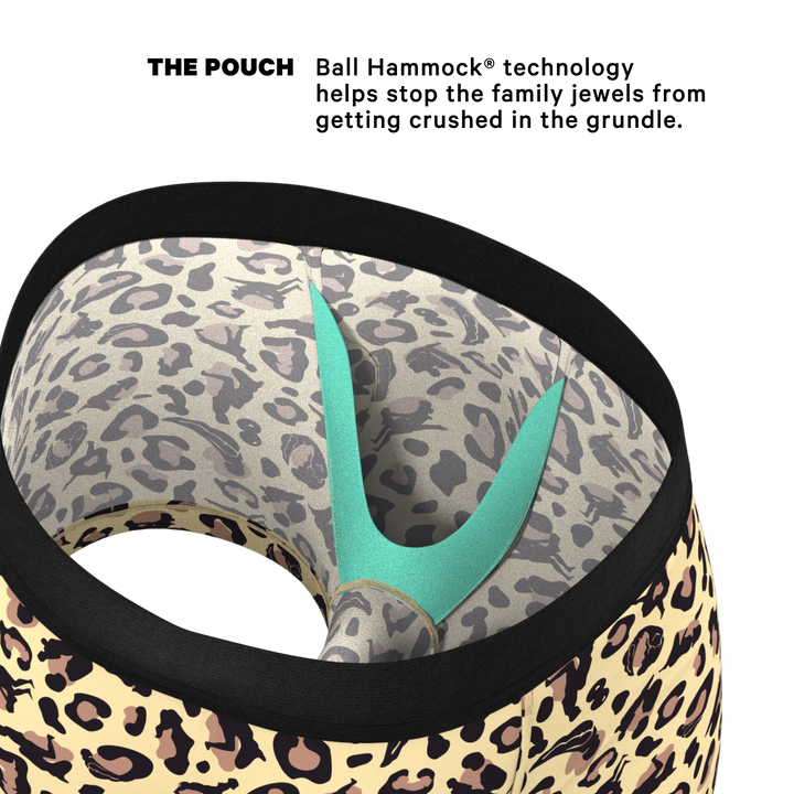 The Primal Passion: Naughty Cheetah Print Ball Hammock® Pouch Trunks