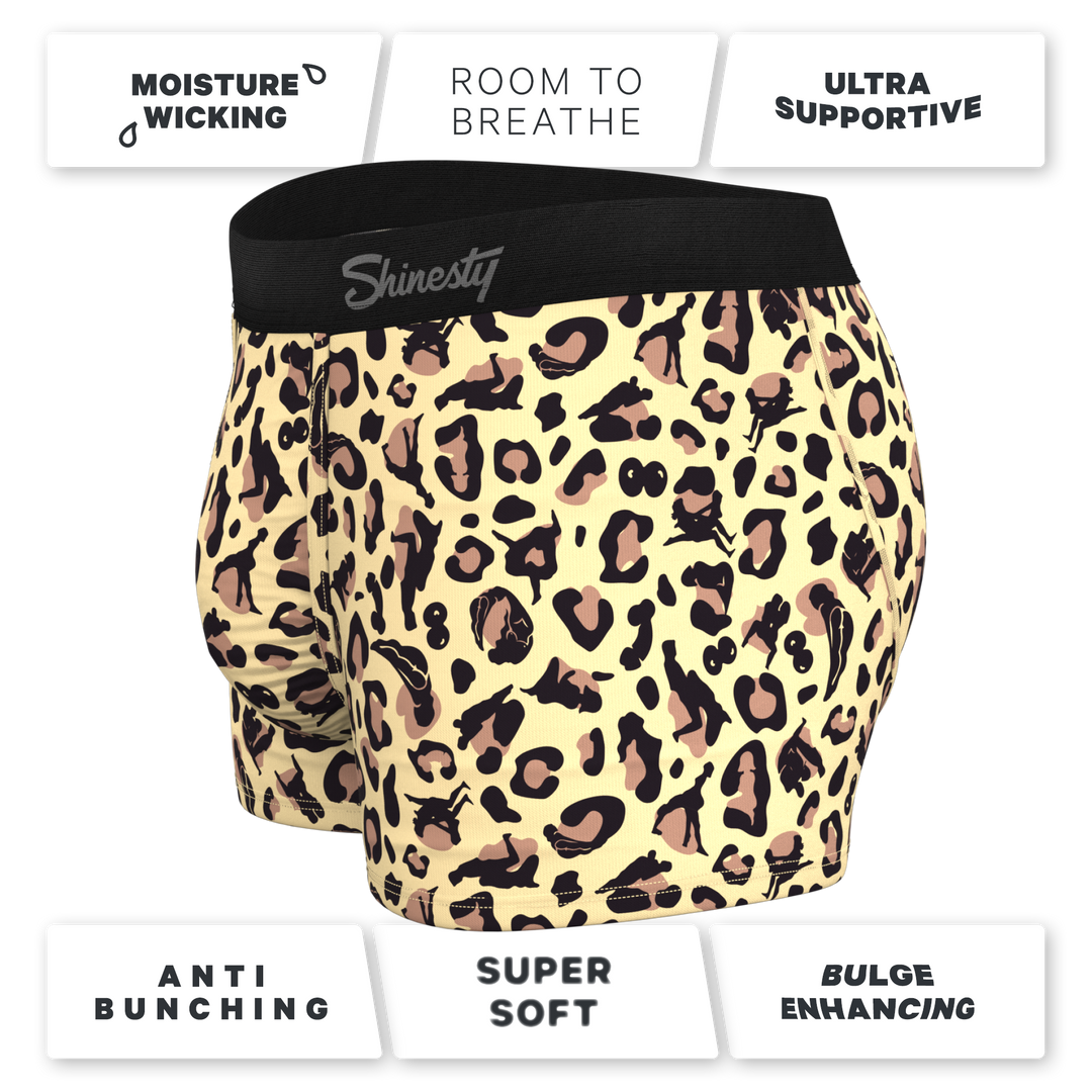 The Primal Passion: Naughty Cheetah Print Ball Hammock® Pouch Trunks