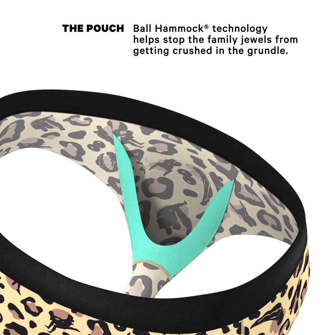 Primal Passion Cheetah Print Briefs with Ball Hammock® Pouch for Men