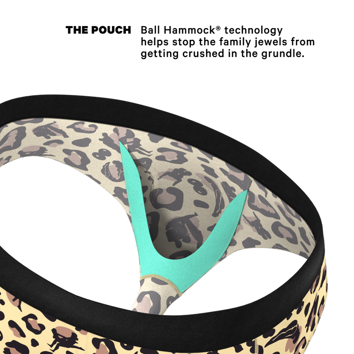 Primal Passion Cheetah Print Briefs with Ball Hammock® Pouch for Men