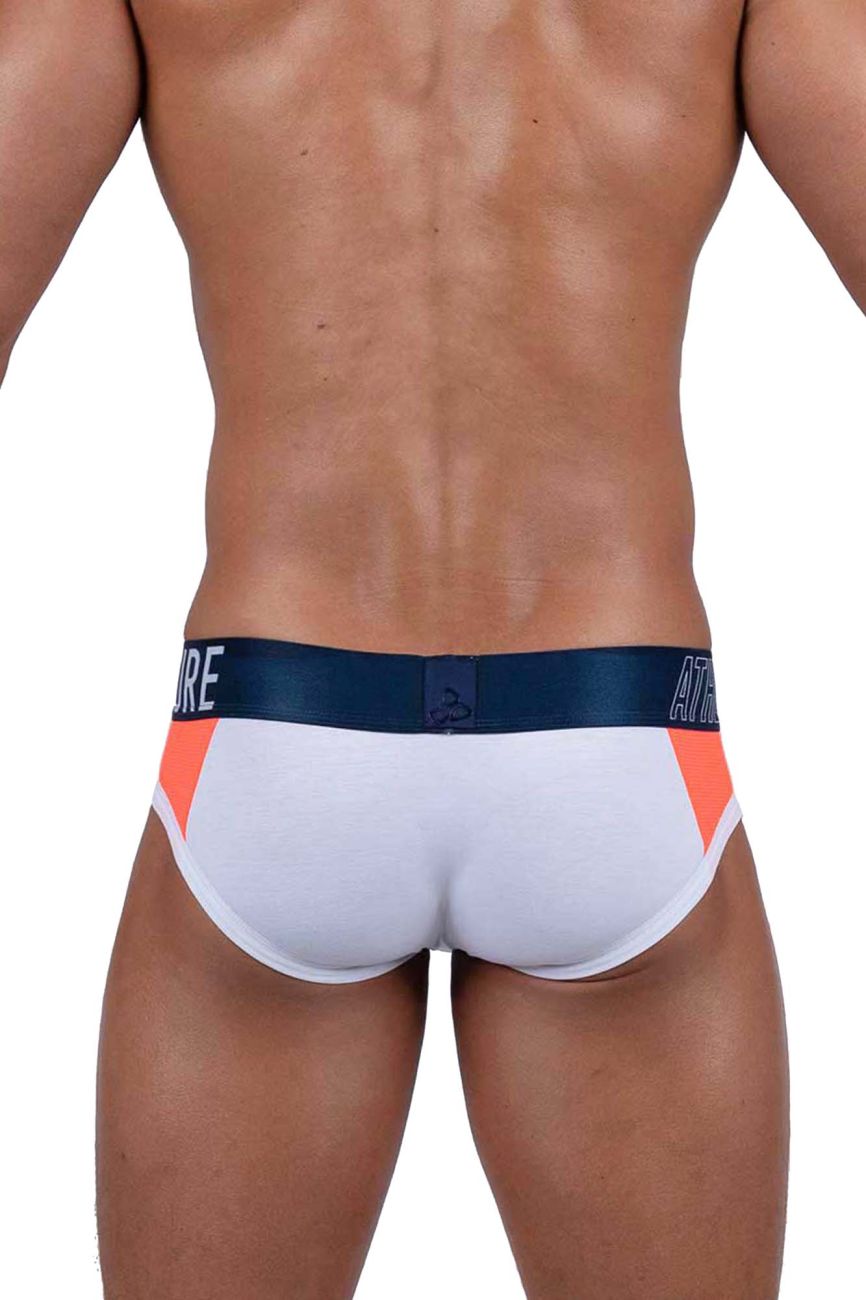 Private Structure Athlete Mini Briefs in White League – men's briefs