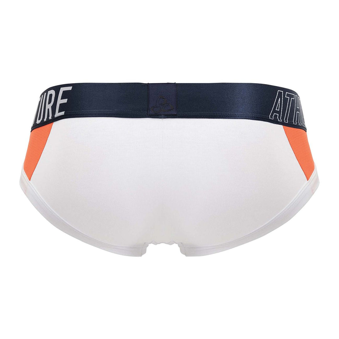 Private Structure Athlete Mini Briefs in White League – men's briefs