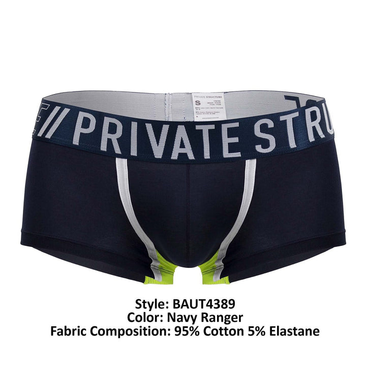 Private Structure Athlete Men's Trunk Underwear in Navy Ranger – men's trunks