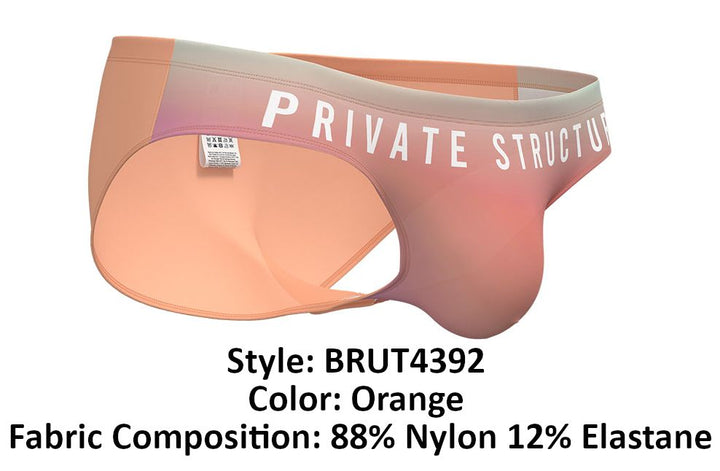 Private Structure Bare Men's Bikini Brief in Orange – men's briefs