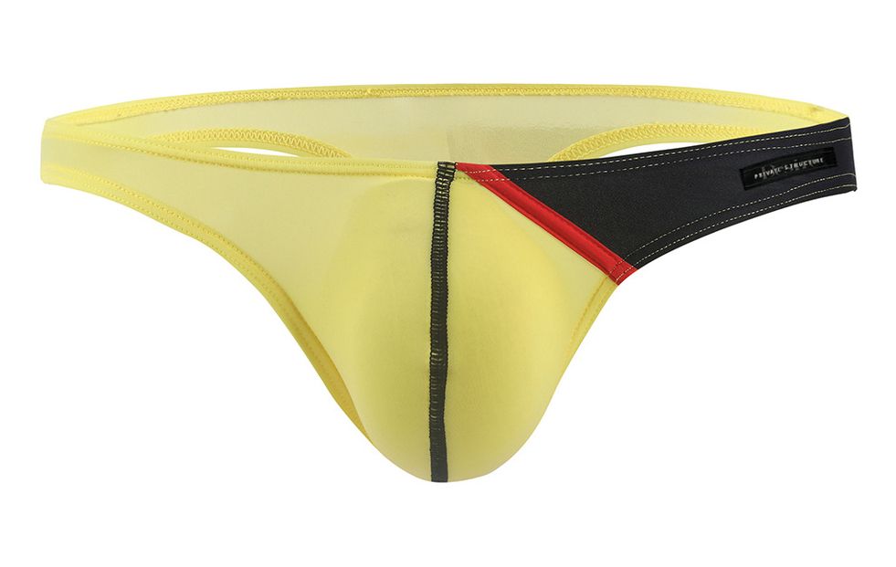 Private Structure Desire Glaze Men's Thong in Yellow – men's thongs