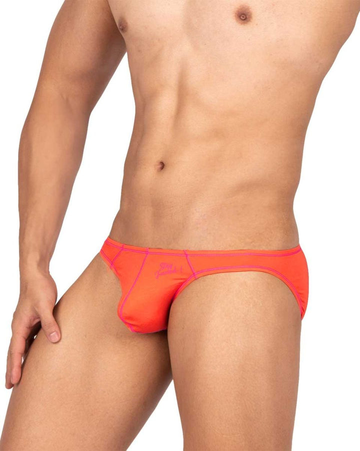 Private Structure Prime Eutopia Men's Bikini Brief in Tangarine – men's briefs
