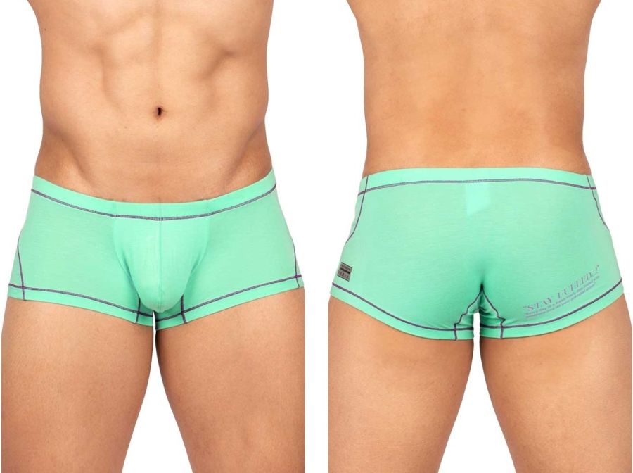 Private Structure Prime Elysian Hipster Men's Trunk Underwear in Cyan – men's trunks