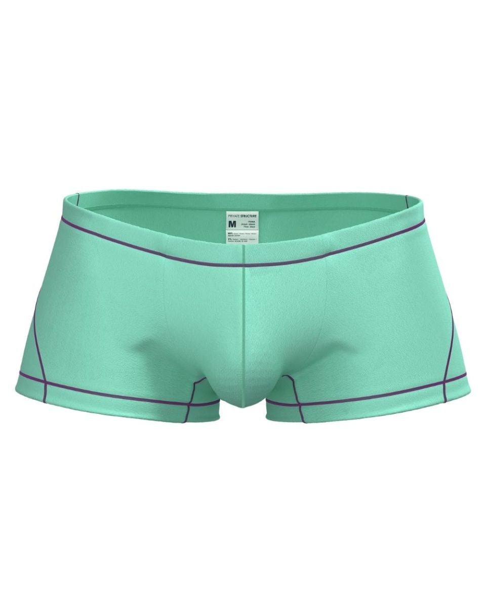 Private Structure Prime Elysian Hipster Men's Trunk Underwear in Cyan – men's trunks