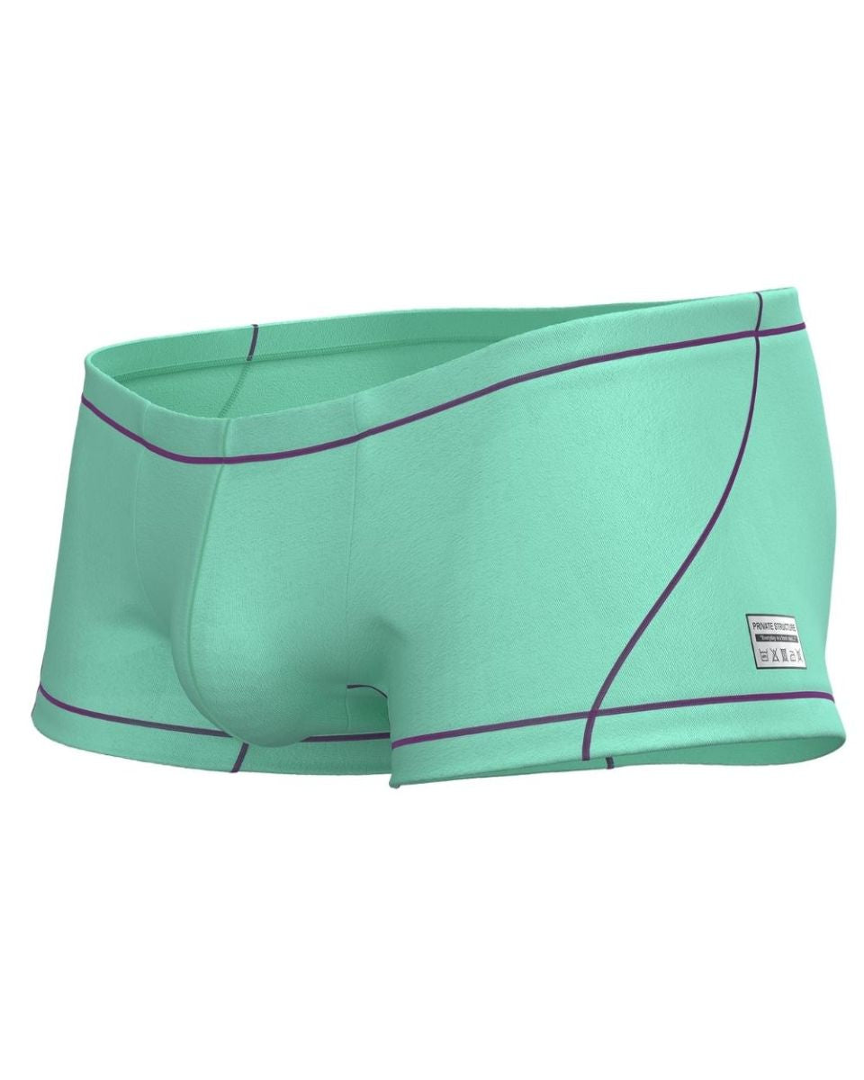 Private Structure Prime Elysian Hipster Men's Trunk Underwear in Cyan – men's trunks