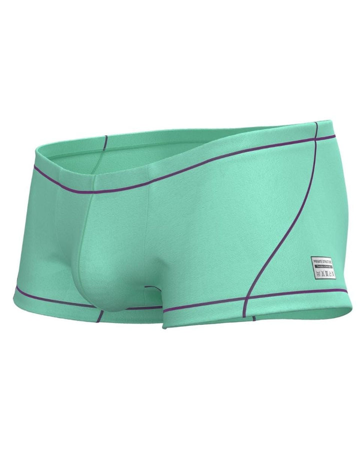 Private Structure Prime Elysian Hipster Men's Trunk Underwear in Cyan – men's trunks